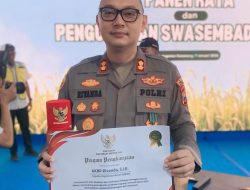 Konsisten Dukung Swasembada Pangan Kapolres Sumenep Terima Penghargaan dari Presiden RI*