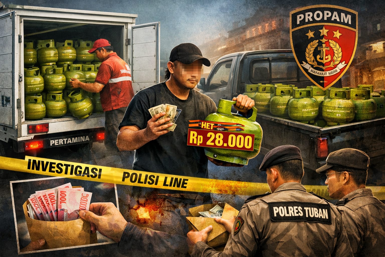 Diduga Manipulasi Distribusi LPG Subsidi di Tuban, Oknum Agen Jual Tabung 3 Kg hingga Rp28 Ribu dan Gunakan Mobil Non Resmi