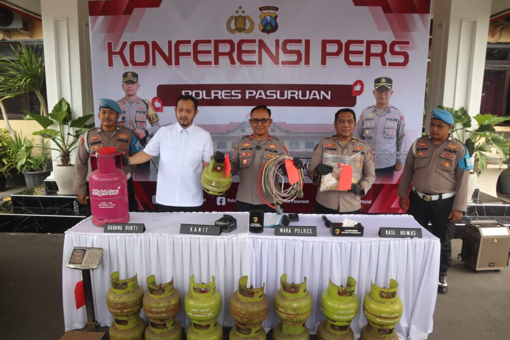 Polres Pasuruan Ungkap Kasus Penyalahgunaan LPG Subsidi, Dua Tersangka Diamankan